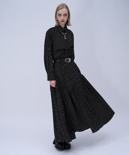 HARE（ハレ）の「パッチワークアソートガラスカート(HARE)（スカート・レディース・ライトブルー/ブラック・FREE）」の4枚目の写真