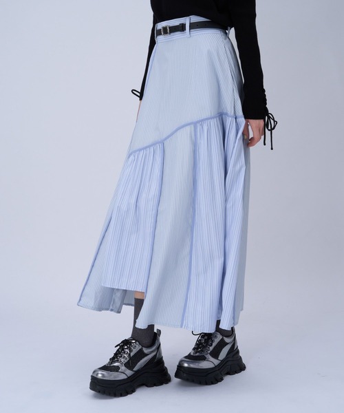 HARE（ハレ）の「パッチワークアソートガラスカート(HARE)（スカート・レディース・ライトブルー/ブラック・FREE）」の13枚目の写真