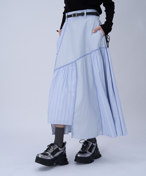 HARE（ハレ）の「パッチワークアソートガラスカート(HARE)（スカート・レディース・ライトブルー/ブラック・FREE）」の14枚目の写真