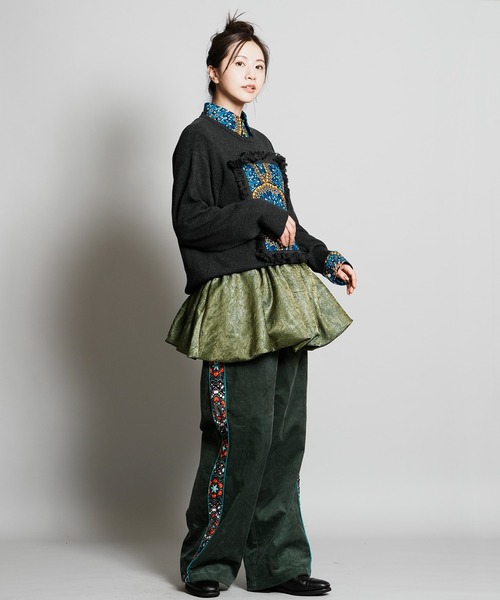 moyan ecri(モヤン エクリ)の「<moyan ecri>2WAYパフバルーンミニスカート&フリルキャミPUFF BALLOON MINI SKIRT(スカート・レディース・ブラック系その他/カーキ系・FREE)」の10枚目の写真