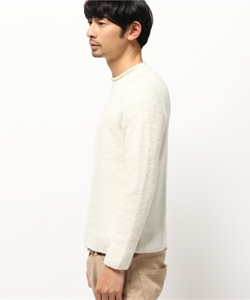 URBAN RESEARCH(アーバンリサーチ)の「UR ハイネックモールニット(ニット/セーター・メンズ・ホワイト/ネイビー/ベージュ・MEDIUM/LARGE)」の4枚目の写真