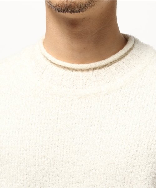 URBAN RESEARCH(アーバンリサーチ)の「UR ハイネックモールニット(ニット/セーター・メンズ・ホワイト/ネイビー/ベージュ・MEDIUM/LARGE)」の11枚目の写真