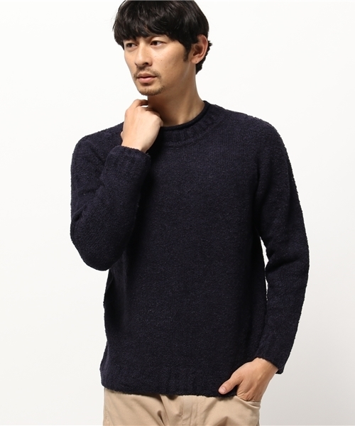 URBAN RESEARCH(アーバンリサーチ)の「UR ハイネックモールニット(ニット/セーター・メンズ・ホワイト/ネイビー/ベージュ・MEDIUM/LARGE)」の6枚目の写真