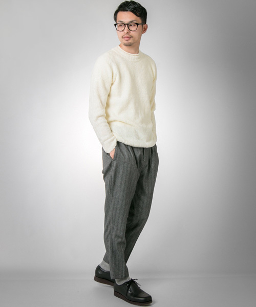 URBAN RESEARCH(アーバンリサーチ)の「UR ハイネックモールニット(ニット/セーター・メンズ・ホワイト/ネイビー/ベージュ・MEDIUM/LARGE)」の7枚目の写真