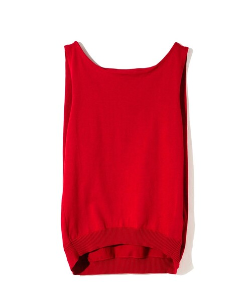 MIDIUMISOLID(ミディウミソリッド)の「MIDIUMISOLID for Ladies タックノースリーブワイドベスト(ベスト・レディース・ベージュ/レッド/ブラック・FREE)」の5枚目の写真