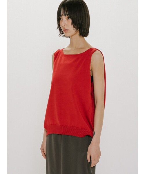 MIDIUMISOLID(ミディウミソリッド)の「MIDIUMISOLID for Ladies タックノースリーブワイドベスト(ベスト・レディース・ベージュ/レッド/ブラック・FREE)」の11枚目の写真