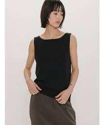MIDIUMISOLID | MIDIUMISOLID for Ladies タックノースリーブワイドベスト(ベスト)
