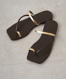 LOUNGEDRESS | 【GALENA/ガレナ】メタルラインフラットサンダル(サンダル)