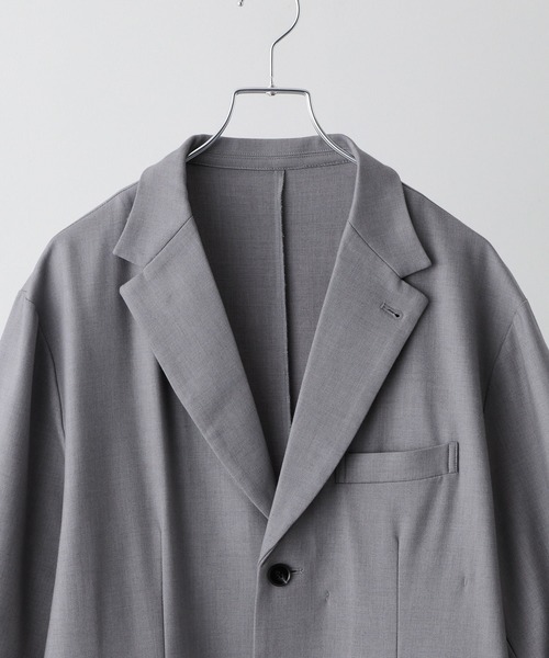 CLEL(クレイル)の「【CLEL】Summer Wool Blend Short Sleeve Tailored Shirt / サマーウールブレンド 半袖テーラードシャツ【セットアップ対応】(テーラードジャケット・メンズ・グレー/ブラック/モカ・L/M/S/XS)」の12枚目の写真