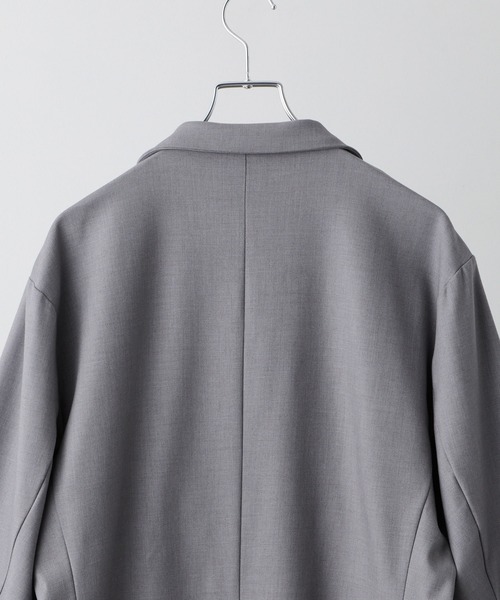 CLEL(クレイル)の「【CLEL】Summer Wool Blend Short Sleeve Tailored Shirt / サマーウールブレンド 半袖テーラードシャツ【セットアップ対応】(テーラードジャケット・メンズ・グレー/ブラック/モカ・L/M/S/XS)」の13枚目の写真
