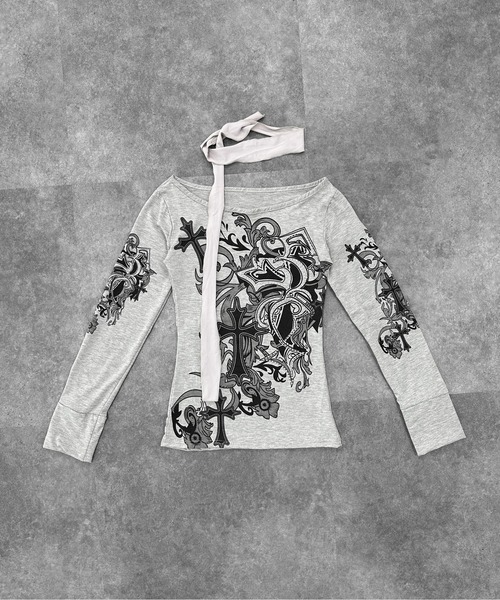 jiasecond.(ジアセカンド)の「【jiasecond.】クロスデザインカットソー / トップス カットソー Tシャツ 長袖 ラインストーン クロス グレー ZOZOTOWN限定(Tシャツ/カットソー・レディース・グレー・FREE)」の17枚目の写真