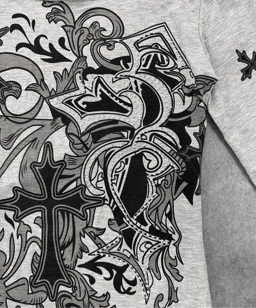 jiasecond.(ジアセカンド)の「【jiasecond.】クロスデザインカットソー / トップス カットソー Tシャツ 長袖 ラインストーン クロス グレー ZOZOTOWN限定(Tシャツ/カットソー・レディース・グレー・FREE)」の21枚目の写真