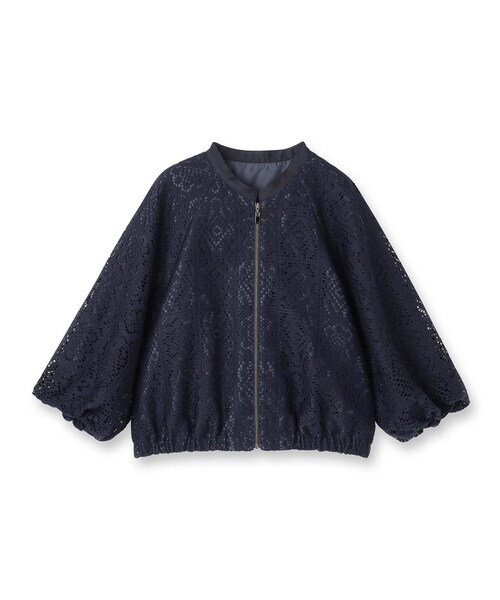 Reflect（リフレクト）の「【セットアップ可】ジップアップレースショートブルゾン（ブルゾン・レディース・アイボリー/ネイビー・07/09/11/13）」の19枚目の写真