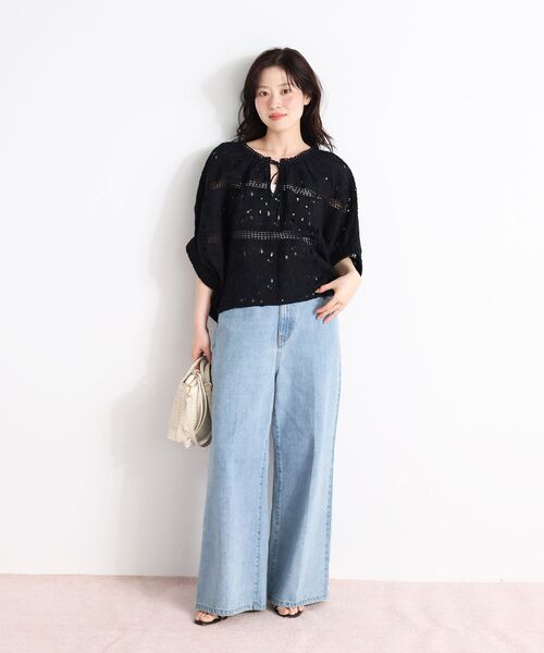 le.coeur blanc(ルクールブラン)の「TORRAZZO DONNAカットワークレースブラウス(シャツ/ブラウス・レディース・ブラック/ホワイト・38)」の22枚目の写真