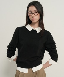 GENERAL IDEA | 【GENERAL IDEA】レイヤード襟付きプルオーバー / relaxed collar layered pullover(ニット/セーター)