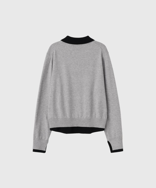 GENERAL IDEA（ジェネラルアイデア）の「【GENERAL IDEA】レイヤード襟付きプルオーバー / relaxed collar layered pullover（ニット/セーター・レディース・ブラック/ナチュラル/グレー・L/M/S）」の17枚目の写真