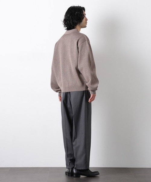 NANO universe(ナノユニバース)の「ギマポロカラーニットジャケット(カーディガン/ボレロ・メンズ・モカ/チャコール/ライトイエロー・M/L)」の7枚目の写真