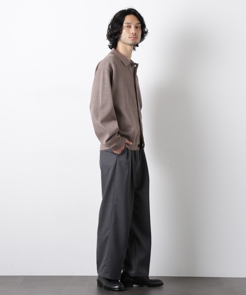 NANO universe(ナノユニバース)の「ギマポロカラーニットジャケット(カーディガン/ボレロ・メンズ・モカ/チャコール/ライトイエロー・M/L)」の6枚目の写真