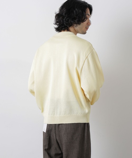 NANO universe(ナノユニバース)の「ギマポロカラーニットジャケット(カーディガン/ボレロ・メンズ・モカ/チャコール/ライトイエロー・M/L)」の10枚目の写真