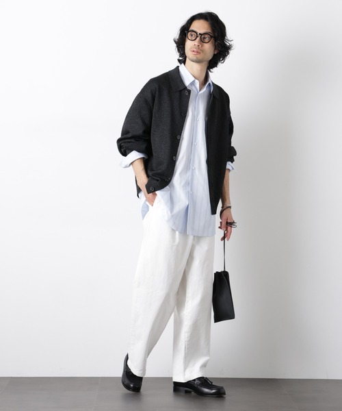 NANO universe(ナノユニバース)の「ギマポロカラーニットジャケット(カーディガン/ボレロ・メンズ・モカ/チャコール/ライトイエロー・M/L)」の20枚目の写真