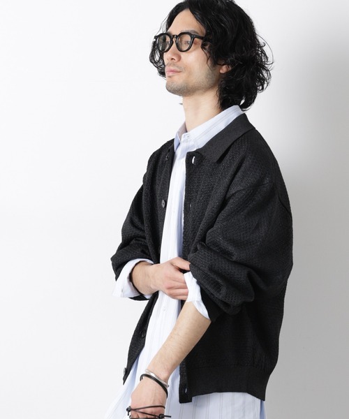 NANO universe(ナノユニバース)の「ギマポロカラーニットジャケット(カーディガン/ボレロ・メンズ・モカ/チャコール/ライトイエロー・M/L)」の16枚目の写真