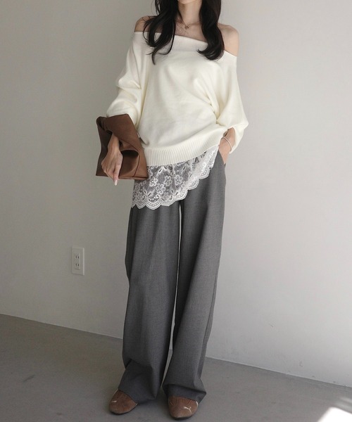 Mela(メラ)の「レイヤード用レースインナー(スカート・レディース・ホワイト/ブラック・FREE)」の21枚目の写真