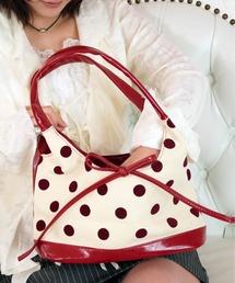 SORUTT（ソルト）の「【 SORUTT / ソルト 】 ドット リボン ミニハンドバッグ / 水玉 ショルダーバッグ #（ハンドバッグ）」