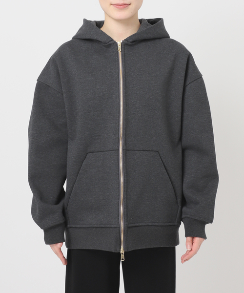 CALUX(キャラクス)の「CALUX フーディー(パーカー・レディース・ベージュ/チャコールグレー・FREE)」の20枚目の写真