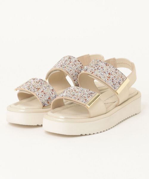 tsumori chisato WALK(ツモリチサトウォーク)の「ラインストーンストラップサンダル(サンダル・レディース・シルバー/マルチ/ブラック・S(22.5cm)/L(24.5cm)/M(23.5cm))」の3枚目の写真