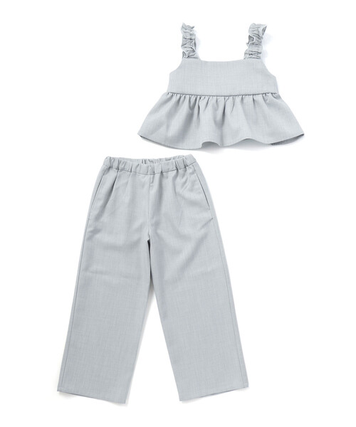 BeBe（ベベ）の「リネン調オックスブラウス+ロングパンツセットアップ(100~160cm)（セットアップ・キッズ・グリーン/ベージュ・130cm/150cm/140cm/120cm/110cm）」の9枚目の写真