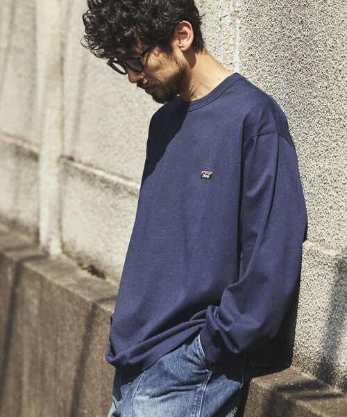 NANGA(ナンガ)の「NANGA/ナンガ ECO HYBRID BOX LOGO EMBROIDERY L/S TEE(Tシャツ/カットソー・メンズ・ブラック/ホワイト/インディゴブルー・MEDIUM/LARGE/X-LARGE)」の3枚目の写真