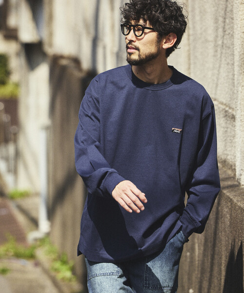 NANGA(ナンガ)の「NANGA/ナンガ ECO HYBRID BOX LOGO EMBROIDERY L/S TEE(Tシャツ/カットソー・メンズ・ブラック/ホワイト/インディゴブルー・MEDIUM/LARGE/X-LARGE)」の9枚目の写真