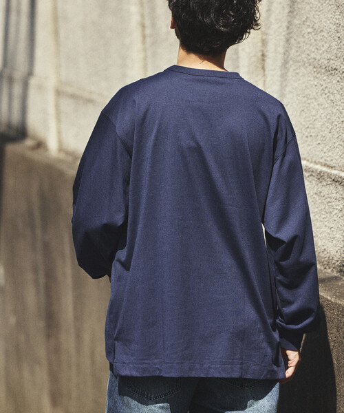 NANGA(ナンガ)の「NANGA/ナンガ ECO HYBRID BOX LOGO EMBROIDERY L/S TEE(Tシャツ/カットソー・メンズ・ブラック/ホワイト/インディゴブルー・MEDIUM/LARGE/X-LARGE)」の13枚目の写真