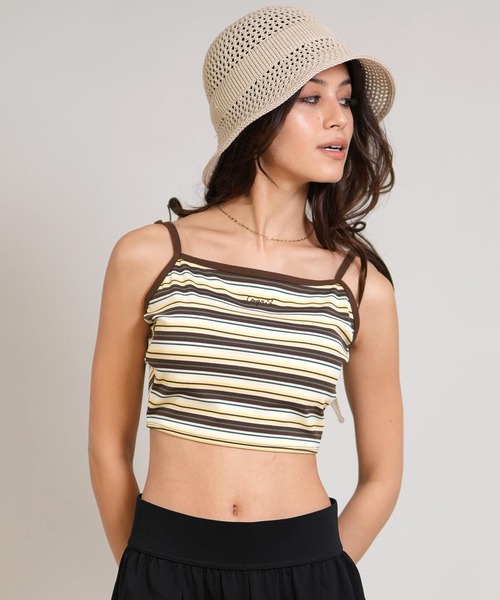 Ungrid(アングリッド)の「Ungrid/アングリッド ブラトップ リブ ボーダー パット付き 水陸両用 561101 UT(タンクトップ・レディース・ブラック/ブラウン・M/L)」の2枚目の写真