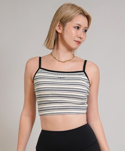 Ungrid(アングリッド)の「Ungrid/アングリッド ブラトップ リブ ボーダー パット付き 水陸両用 561101 UT(タンクトップ・レディース・ブラック/ブラウン・M/L)」の4枚目の写真