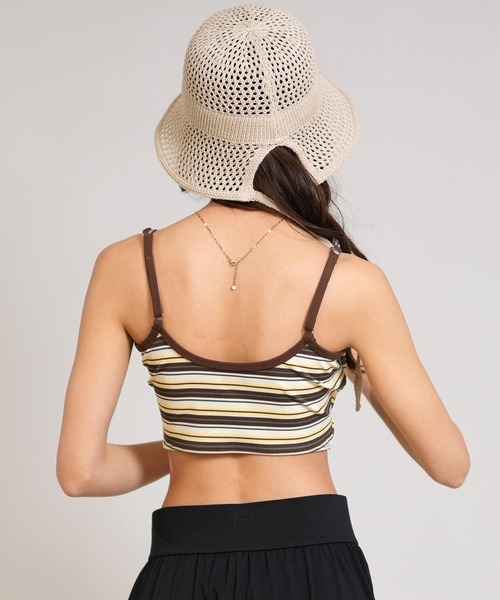 Ungrid(アングリッド)の「Ungrid/アングリッド ブラトップ リブ ボーダー パット付き 水陸両用 561101 UT(タンクトップ・レディース・ブラック/ブラウン・M/L)」の13枚目の写真