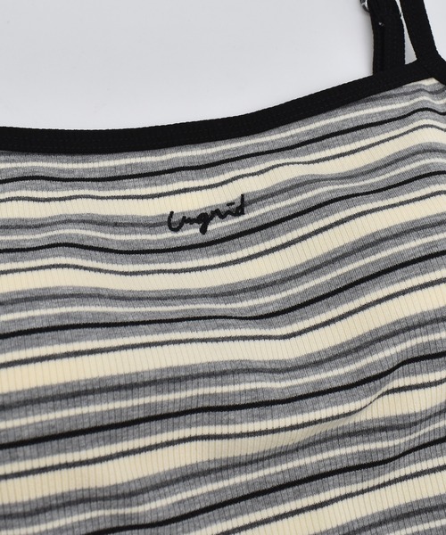 Ungrid(アングリッド)の「Ungrid/アングリッド ブラトップ リブ ボーダー パット付き 水陸両用 561101 UT(タンクトップ・レディース・ブラック/ブラウン・M/L)」の10枚目の写真