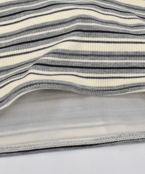 Ungrid(アングリッド)の「Ungrid/アングリッド ブラトップ リブ ボーダー パット付き 水陸両用 561101 UT(タンクトップ・レディース・ブラック/ブラウン・M/L)」の11枚目の写真