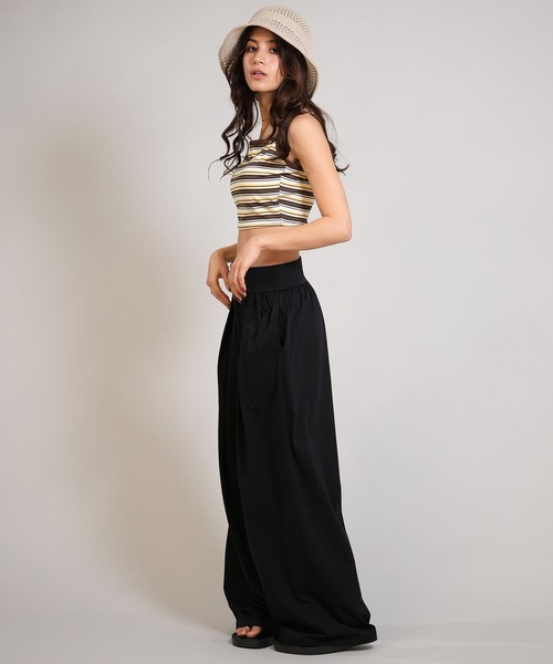 Ungrid(アングリッド)の「Ungrid/アングリッド ブラトップ リブ ボーダー パット付き 水陸両用 561101 UT(タンクトップ・レディース・ブラック/ブラウン・M/L)」の15枚目の写真