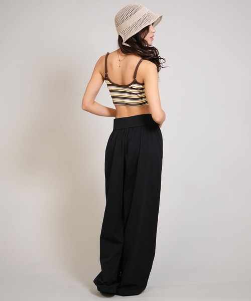 Ungrid(アングリッド)の「Ungrid/アングリッド ブラトップ リブ ボーダー パット付き 水陸両用 561101 UT(タンクトップ・レディース・ブラック/ブラウン・M/L)」の16枚目の写真