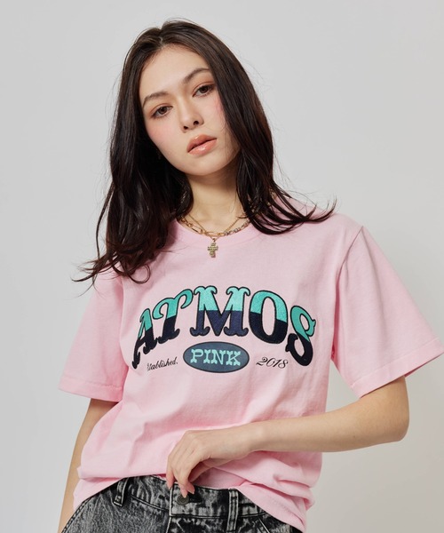 atmos pink（アトモスピンク）の「atmos pink Embroidery Logo T-shirt / アトモスピンク エンブロイダリー ロゴ T-シャツ（Tシャツ/カットソー・レディース・ホワイト/ブラック/ピンク・S/M）」の3枚目の写真
