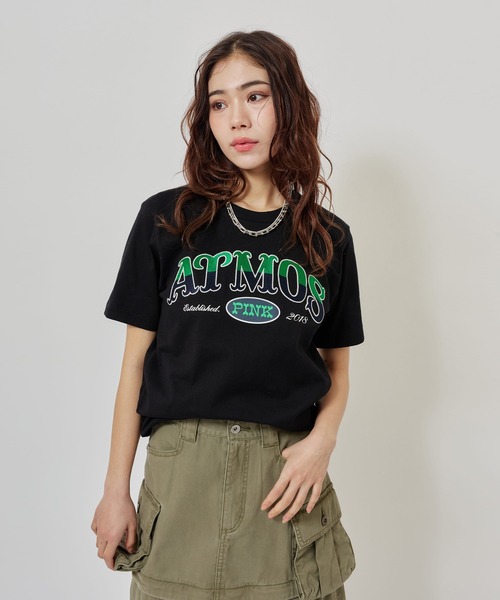 atmos pink（アトモスピンク）の「atmos pink Embroidery Logo T-shirt / アトモスピンク エンブロイダリー ロゴ T-シャツ（Tシャツ/カットソー・レディース・ホワイト/ブラック/ピンク・S/M）」の13枚目の写真