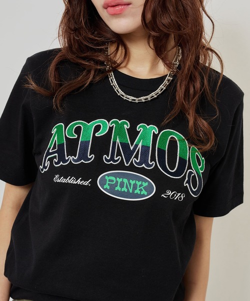 atmos pink（アトモスピンク）の「atmos pink Embroidery Logo T-shirt / アトモスピンク エンブロイダリー ロゴ T-シャツ（Tシャツ/カットソー・レディース・ホワイト/ブラック/ピンク・S/M）」の14枚目の写真