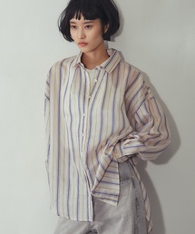 シアーストライプシャツ