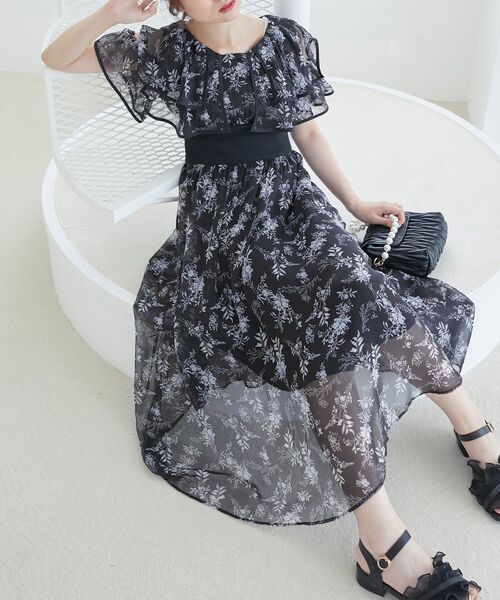 MAJESTIC LEGON(マジェスティックレゴン)の「ダブルカラーコルセットワンピース(ワンピース・レディース・ピンク系その他2/グレー系その他/ブラック/ベージュ系その他2/ブラック系その他/ホワイト系その他2・SMALL/X-SMALL/LARGE/MEDIUM)」の3枚目の写真