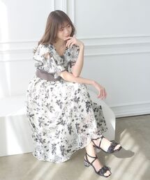 ダブルカラーコルセットワンピース