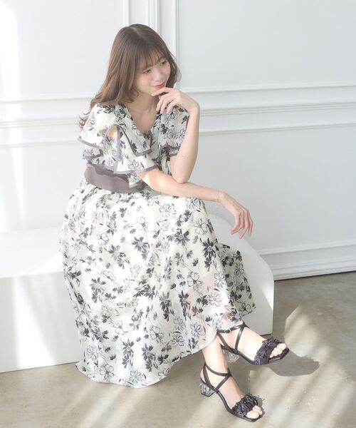 MAJESTIC LEGON(マジェスティックレゴン)の「ダブルカラーコルセットワンピース(ワンピース・レディース・ピンク系その他2/グレー系その他/ブラック/ベージュ系その他2/ブラック系その他/ホワイト系その他2・SMALL/X-SMALL/LARGE/MEDIUM)」の1枚目の写真
