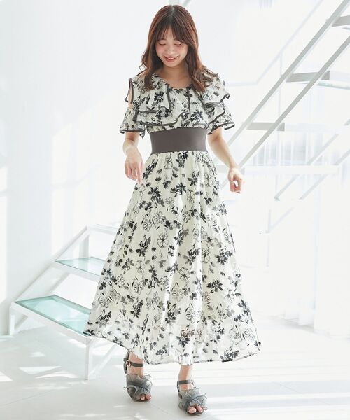 MAJESTIC LEGON(マジェスティックレゴン)の「ダブルカラーコルセットワンピース(ワンピース・レディース・ピンク系その他2/グレー系その他/ブラック/ベージュ系その他2/ブラック系その他/ホワイト系その他2・SMALL/X-SMALL/LARGE/MEDIUM)」の7枚目の写真