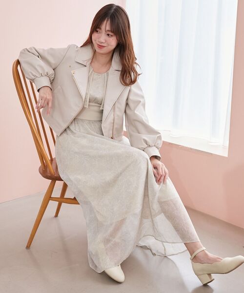 MAJESTIC LEGON(マジェスティックレゴン)の「ダブルカラーコルセットワンピース(ワンピース・レディース・ピンク系その他2/グレー系その他/ブラック/ベージュ系その他2/ブラック系その他/ホワイト系その他2・SMALL/X-SMALL/LARGE/MEDIUM)」の11枚目の写真