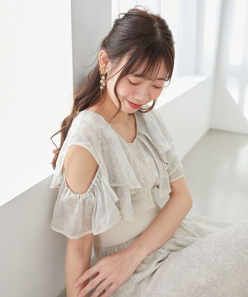 MAJESTIC LEGON(マジェスティックレゴン)の「ダブルカラーコルセットワンピース(ワンピース・レディース・ピンク系その他2/グレー系その他/ブラック/ベージュ系その他2/ブラック系その他/ホワイト系その他2・SMALL/X-SMALL/LARGE/MEDIUM)」の16枚目の写真